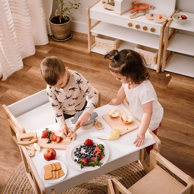 Grande Table multi-fonctionnelle et Chaise Montessori - Monti Family