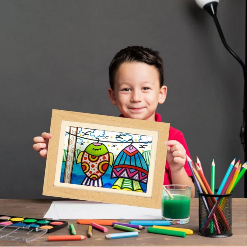 Rahmen für Kinderzeichnungen – Speichern und präsentieren Sie mehr als 100 Zeichnungen – A4-Format