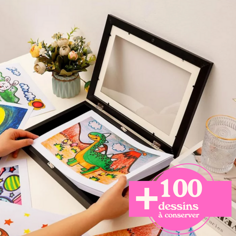 Rahmen für Kinderzeichnungen – Speichern und präsentieren Sie mehr als 100 Zeichnungen – A4-Format