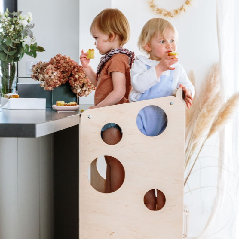 Der Mehrzweck-Montessori-Aussichtsturm mit Schieferrutsche