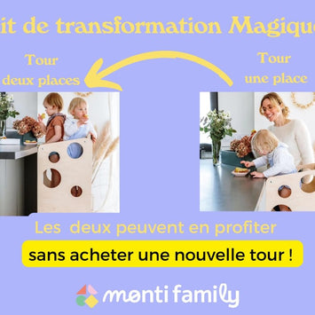 Kit de transformation de la tour 1 place (M)en tour 2 places (XL) - Monti Family